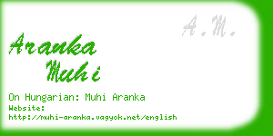 aranka muhi business card